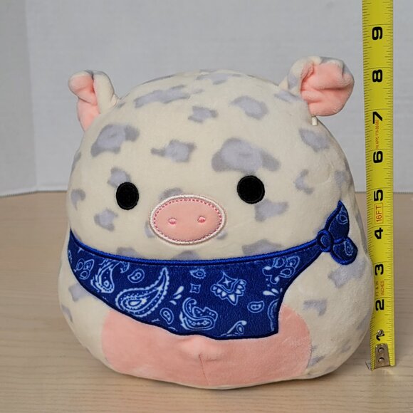 Kellytoy Rosie the Pig 2021 Squishmallow With Dark Blue Bandana Plush Toy 8 in - Picture 12 of 12